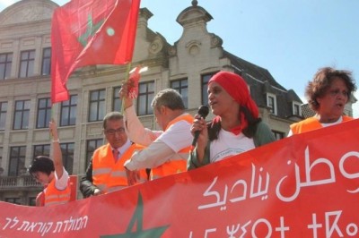 الجالية المغربية ببلجيكا تنظم وقفة  للتعبير  عن الوحدة الوطنية