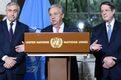 إنهيار المفاوضات   في  سويسرا حول القضية القبرصية برعاية الأمم المتحدة