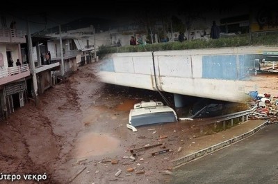 خمسة قتلى على الأقل نتيجة السيول التي غمرت الشوارع والمنازل باليونان 