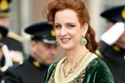 الاميرة لالا سلمى زوجة ملك المغرب محمد السادس رفقة الامير مولاي الحسن في اليونان