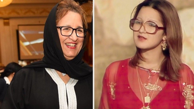 عزيزة جلال الفنانة .المغربية  في صور جديدة بعد اعتزالها منذ 33 عاما صاحبة أغنية "مستيناك" المغربية 